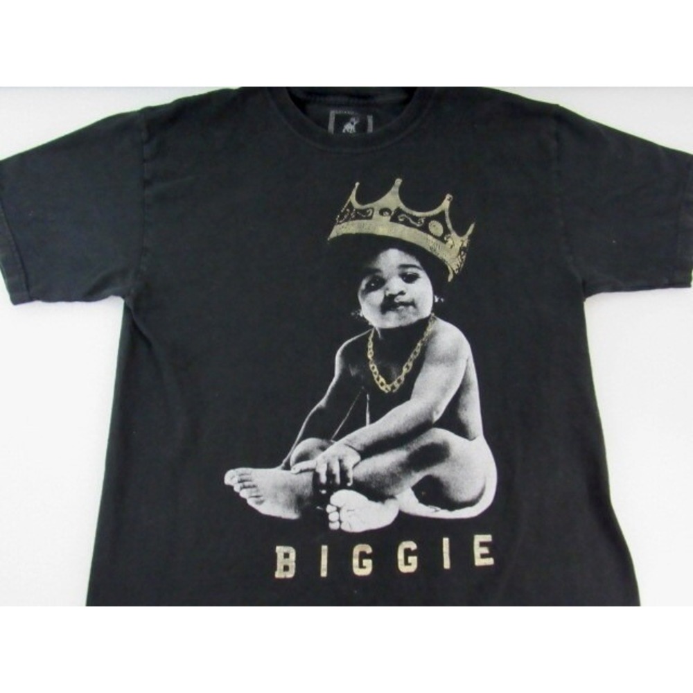 Brooklyn Mint Biggie Wall of Fame NYC Black Graphic T-Shirt Vintage Size M